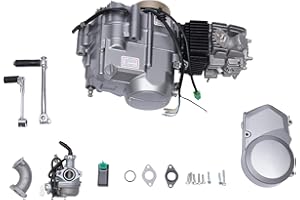 XIGNER 4-Takt Benzinmotor Kit, 125cc Engine MotorSemi-Automatischer Motor mit Handkupplung, Geeignet für ATV Quad Dirt Pit Bike, Kompatibel mit CRF50, CRF70, XR50, CT70, CT90, CT110 und mehr