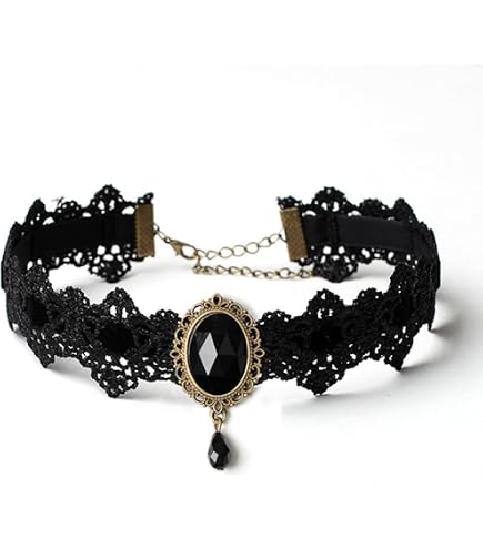Collana Girocollo In Velluto Nero Gatto - Choker Gotico Per Donna - Accessorio Cosplay Halloween - 6