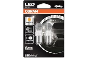 Osram 1557YE-02B LEDriving Premium Signal i lampy wewnętrzne, podstawa lampy P21/5W, bursztynowa (2 sztuki)