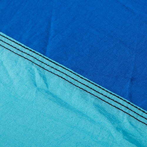 Overmont 300x200cm Tragbar Leicht Hängematte für Wandern Reisen Strand Garten Camping Outdoor Sport 300kg Tragfähigkeit Blau/Grün/Orange – Bild 4