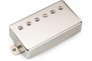 Musiclily Pro LP-CMHA Alnico 5 Covered Humbucker Tonabnehmer Hals Pickup 7,5K für LP Style E-Gitarre, Nickel