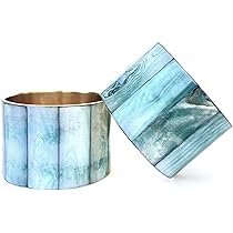 Set 10 Portatovaglioli In Pietra Madreperla Bianco E Nero - Eleganti Per Tavola E Occasioni Speciali - Foto 4