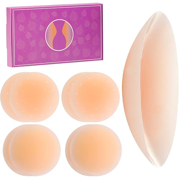 2 Paia Di Copricapezzoli In Silicone Da 8 Cm - Riutilizzabili, Adesivi, Traspiranti, Per Abiti Senza Schiena E Trasparenti