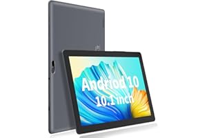 PRITOM 10 inch Tablet, 64GB ROM, 1024GB Expand, Quad Core Processor, HD IPS Screen, 6000mAh Battery, Android WiFi Tablets Dual Camera, WiFi, Bluetooth, Tablet