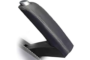 NGHSDO Handbremse SchutzhüLle FIT FÜR FORM KASSE Fit Use For FORD SUV KUGA Handbremsabdeckung Echtes Leder DIY Auto Styling Auto Supplies Innendekoration Handbremse Abdeckung (Color Name : Black thread)