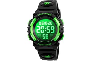 Dayllon Niños Relojes para Niños Deportes al Aire Libre 50M Impermeable Relojes Electrónicos 12/24 H Alarma Reloj Cronómetro/Calendario/LED Luz/Fecha Niño Niña Reloj de Pulsera