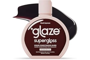 Glaze Supergloss Color Conditioning Gloss – Hydrating Semi-Permanent Color Hair Gloss & Shine Boost – Color Depositing Mask - Vegan, Cruelty-Free – 190ml - Sleek Espresso Brown