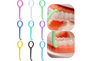 ELEGANCE-GO Aligner Entfernungswerkzeug,9 Stück Unsichtbare Zahnspangen Entferner Zahnspangen Entfernungswerkzeug für Erwachsener Zahnreinigung, Zahnarztbesteck (Colorful)