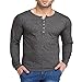 Leana Dark Grey Stylish Henley Men