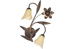 ONLI 4230/Ap2 Questo lampadario Classico e dalle Linee semplici e Definite arredare con Stile e semplicità i Vostri spazi. Perfetto per t, Ambra, 2 luci