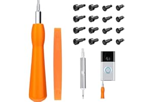 GARESCHTEN Ring doorbell Screws Replacement, Ring Screwdriver T6 T15 and Ring doorbell Screws Kit, Spare Screws for Ring doorbell for All 2nd Generation Ring Doorbells (19 in 1 Screwdriver kit)