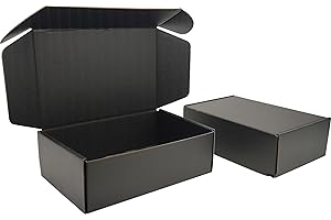 Cenoid Kleine Versandkartons 230x150x75 mm Schwarz Maxibrief Warensendung Karton Versandboxen Verpackungskartons Pakete für Versand (25 Stück)