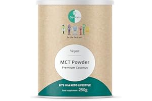 Go-Keto MCT Powder 250 g | poudre TCM C8/C10, 100% huile de coco, sans huile de palme | Top pour le régime keto | Pour un bulletproof coffee crémeux ou un shake keto | Paléo, végane, « low carb »