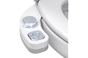 WRISIN Bidet Toilette WC Bidet Japonaise Pulvérisateur Bidet Kit Abattant WC Alle De Bain avec Double Buses rétractables autonettoyantes (CP)