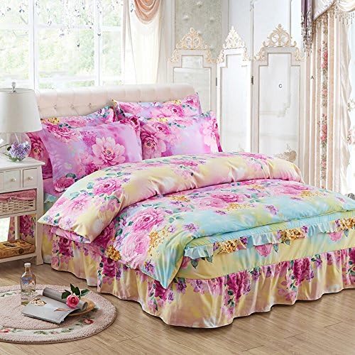 Neify - 100% Cotton Four Piece Sets Three-dimensional 1.8m Bed Width Wedding Bedding Christmas Present for Girls - Hotel Quality 100% Cotton - Luxurious Hypoallergenic - Extremely Durable ( Color : Style 15 )