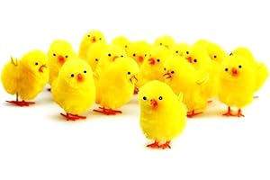 Bright Ideas 36PCS Mini Yellow 3cm Fluffy Chicks, Perfect for Easter Crafting, DIY Arts and Crafts Party Decoration and Cake Toppers