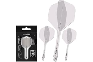 WINMAU Freccette Fusion Sistema Integrato di Volo e Albero - No.2 Forma e Design - Disponibile in Breve, Intermedio e Medio - Disponibile in Una varietà di Colori