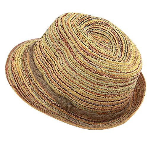 GOTTING Korean Style Women Straw Panama Cap Girl Bohemian Dress Hat Summer Outdoor Outing Fishing Breathable Sun Cap