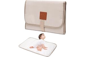NEKAPLO Portable Changing Mat for Travel – Waterproof Diaper Changing Pad for Newborns & Toddlers – Foldable Baby Changing Mat with Storage Pocket – Soft & Lightweight