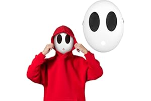 LOHAME Shy Maske Jungen Lustige Maske Halloween Maske Weiße Voll Face Maske Jumpman Karnevalmaske anonyme Partymaske Karnevalskostüm Zubehör für Karneval Fasching Cosplay Party