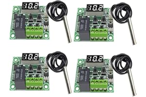 Aideepen Termostato Digitale Scheda Di Controllo Della Temperatura 4PCS 12 V DC -50 – 110 °C Con 10 A e Sonda Sensore Impermeabile