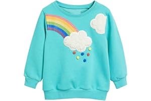MUJOQE Mädchen Pullover für Kinder Langarmshirt Baumwolle Sweatshirt Winter Kleidung Langarm Tops 1-7 Jahre