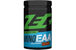 ‎ZEC+ Zec+ Nutrition Amino EAA Pulver – 500g, Geschmack Orange │ Aminosäuren Pulver mit EAAs & BCAAs