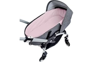 BORDA Y MÁS Housse rembourré pour nacelle compatible avec Bugaboo Bee + Drap de dessous. (Rose dragée)