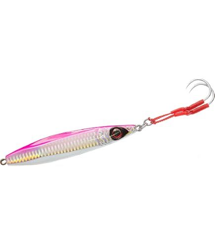 Leurre Slow Jig 5 Oz (140 G) – Avec Double Assist Owner Et Montage Dyneema – Couleur Holographique 421 – Pêche En Mer