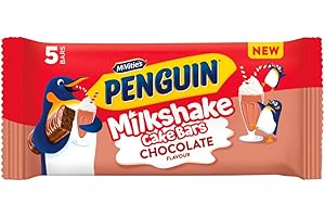 McVitie's Penguin Milkshake Cake Bars, 5 Chocolate Flavour Snacks, 122 g (Pack of 1)