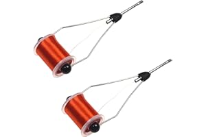 RZCIN 2Pcs Black Spool Tool Ceramic Tip Fly Tying Bobbin Holder Light Weight Fly Fishing Tying Tools for Standard Bobbin Holder for Sewing Machine Fishing Accessories (11cm/4.3in)