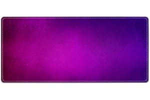 Silent Monsters Tapis de Souris XXL 90 x 40 cm, Mouse Pad Grand, Motif Pourpre, Tapis de Souris en Tissu, antidérapant, Silencieux, Le Jeu vidéo, Bureau, Home Office, Lavable, Enroulable, Cousu
