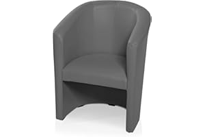 moebel-eins ABIZA Cocktailsessel, Material Kunstleder, grau