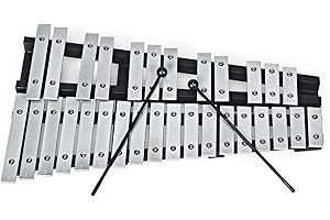 GYMAX Xilofono con 30 Tasti da G5 a C8, Design Pieghevole con Borsa, Strumento Musicale a Percussione con Cornice di Legno, Perfetto per Studenti, Principiante e Amanti della Musica