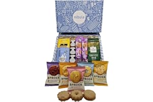 Luxury Afternoon Tea and Biscuits Selection Hamper | Nibula Treats | Includes Borders Biscuits, Twinings Tea, Jams and Marmalade, Hot Chocolate and Coffee Bags | Ideal for Women and Men!