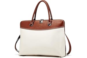 CLUCI Briefcase for Women Oil Wax Leather 15.6 Inch Laptop Business Leather Laptop Bag Women Ladies Briefcase Shoulder Bag Mothers Day Gifts