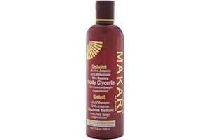 Glycérine Exclusif Actif Intense Tonifiant Makari 16.8oz - Hydratation éclaircissant pour le corps avec Organiclarine TM - Traitement blanchissant pour les marques noirs, les taches d'âge