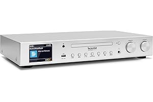 TechniSat DIGITRADIO 143 CD (V3) – Digital HiFi-Tuner, Internetradio (DAB+, UKW, Bluetooth-Audiostreaming, Spotify Connect, CD-Player, WLAN, Breite 43,5 cm, App-Steuerung, Fernbedienung) Silber