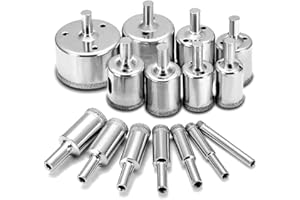 Zestaw frezów do płytek (15 szt. otwornica do płytek), wiertło diamentowe, otwornica diamentowa (narzędzia do usuwania szkła, porcelany, ceramiki, kamienia granitowego) 4-50 mm firmy AniSqui