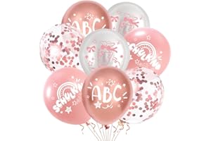 LOVECENTRAL Set mit 20 Luftballon Schulanfang Jungen & Mädchen – Einschulung Schulstart Deko für Schuleinführung, Schulstart-Feiern, Kinderfeste, Geburtstage & Boho-Partys (Rosa)