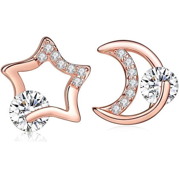 Unendlich U Ohrstecker 925 Sterlingsilber – Mit 3 Sternchen Und Zirkonia – Elegante Damen-Ohrringe, Silber