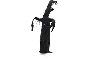 EUROPALMS Halloween Schwarzer Baum, animiert 110cm / Schwarzer Geisterbaum, der Sich zu Geräuschen bewegt und Soundeffekte erzeugt
