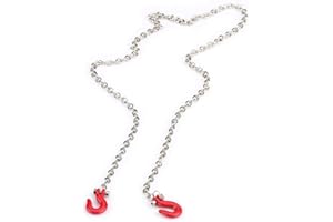 ‎DEMERAS RC Crawler Tow Hook Metal RC Trailer Tow Hook Accessory with Chain for SCX10 D90 1:10 RC Crawler Climbing Car