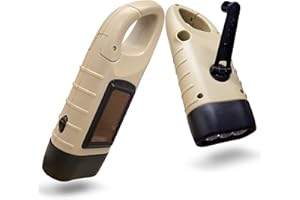 TEFELAN 2 unidades de manivela recargable linterna solar LED linterna linterna linterna manivela emergencia generador de manivela con mosquetón para colgar