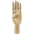 Artist Wood Hand Model Hand Manikin Adjustable Wooden Mannequin Hand Artists Sketch Drawing Art Class Model Tool Jewelry Display Stand (Left Hand)