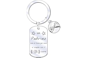 QTQTLP Portachiavi Padrino Padrino Regalo Regali Natale Padrino Regalo Padrino Battesimo Miglior Padrino del mondo Regalo Padrino Compleanno Padrino Cresima Regalo