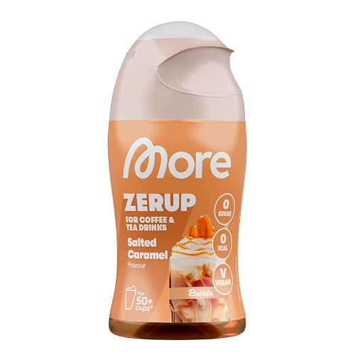 MORE Barista Zerup, Salted Caramel, 65 ml, for Coffee, Tea and Hot Drinks, Vegan, Zero Calories - Made in Germany