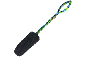 Tug-E-Nuff WondaBaa Bungee Tug Toy for Dogs for Interactive Training & Play | Soft and Responsibly-Sourced Sheepskin Bite Area | For Dogs of All Ages | Durable Design in 3 Colours | Size 23 x 3 inches