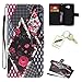 Produktbild Silikonsoftshell PU Hülle für Samsung Galaxy J5 (2017) Tasche Schutz Hülle Case Cover Etui Strass Schutz schutzhülle Bumper Schale Silicone case+Exquisite key chain X1) #KH (3)