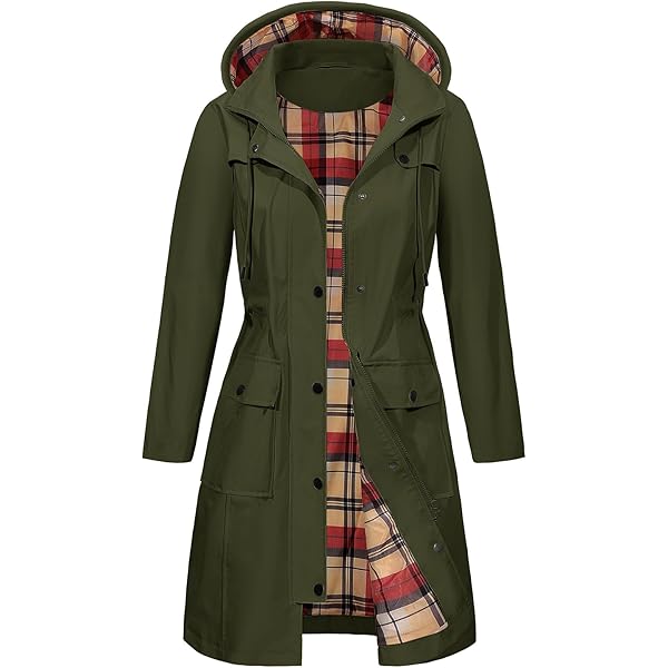 Trench Coat Amazon Womens Waterproof Jacket JASAMBAC Rain Jacket